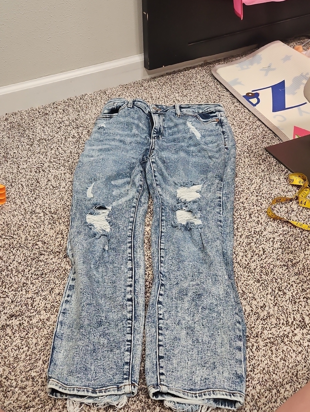 Judy Blue Light Blue Distressed Flare Jeans